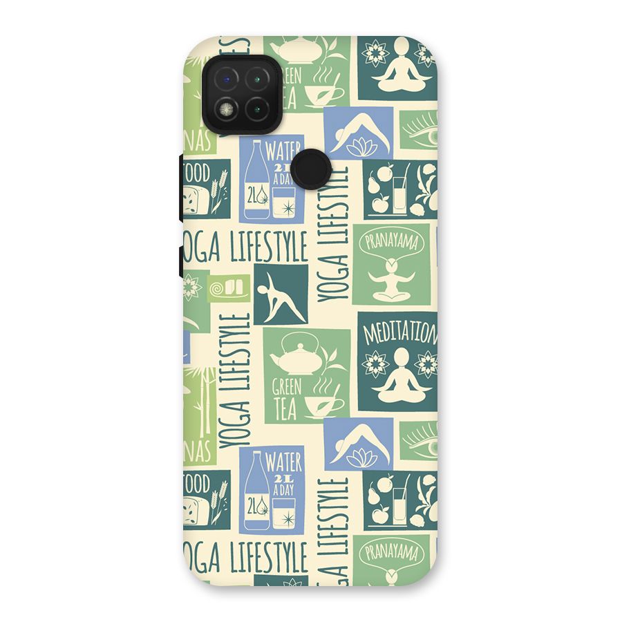 Vintage Yoga Lifestyle Back Case for Redmi 9C