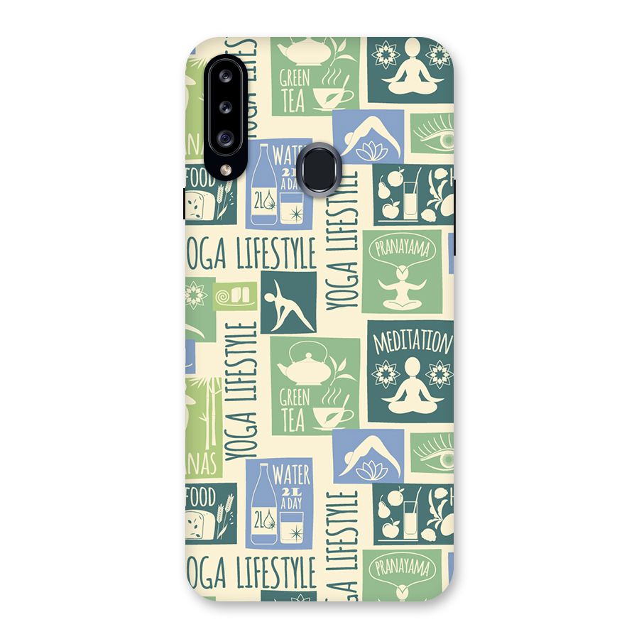 Vintage Yoga Lifestyle Back Case for Samsung Galaxy A20s