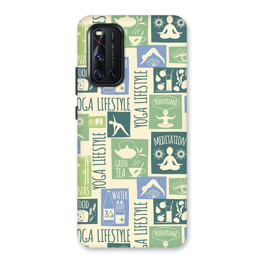 Vintage Yoga Lifestyle Back Case for Vivo V19