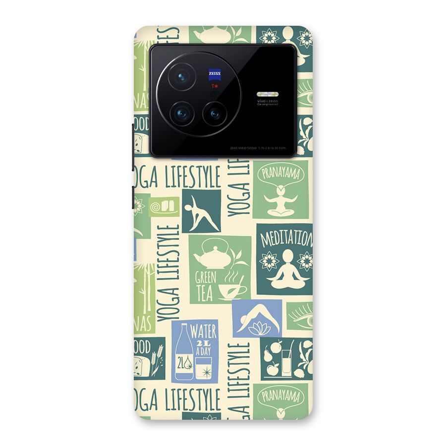 Vintage Yoga Lifestyle Back Case for Vivo X80