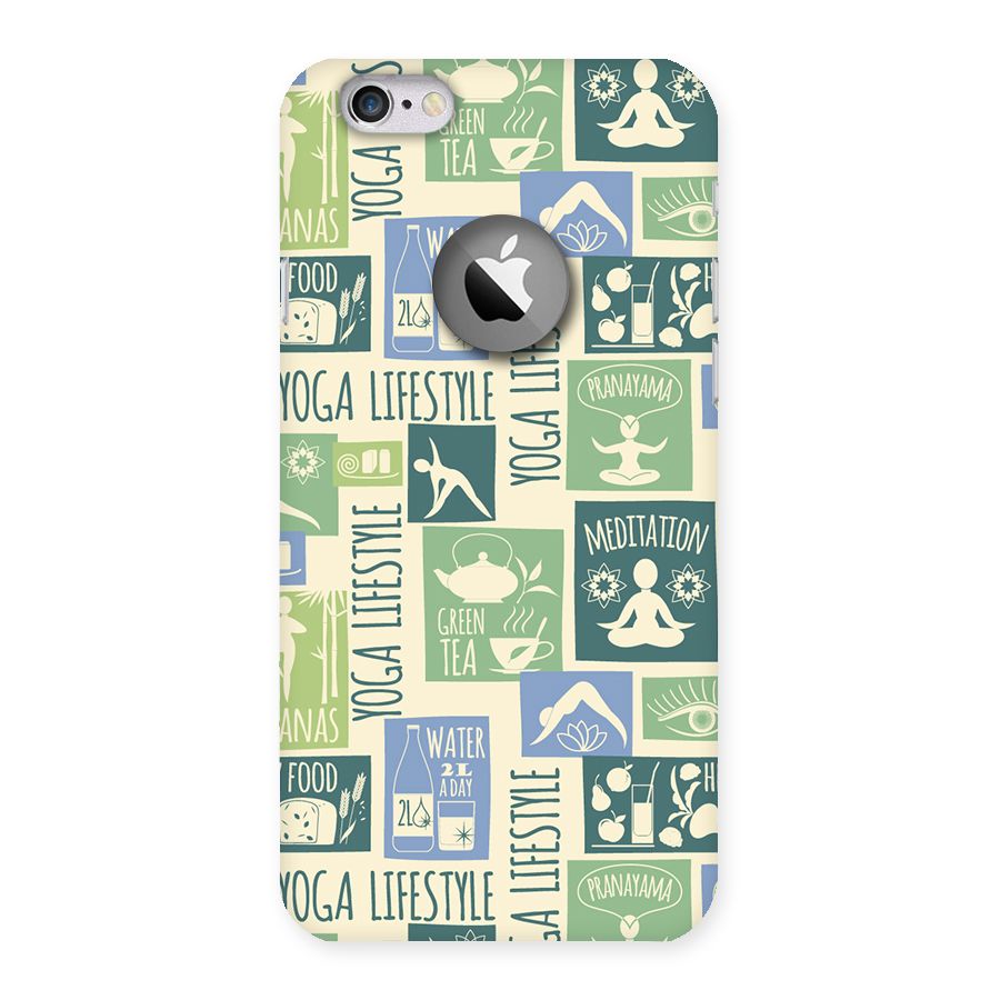 Vintage Yoga Lifestyle Back Case for iPhone 6 Logo Cut