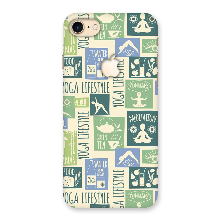 Vintage Yoga Lifestyle Back Case for iPhone 7 Apple Cut