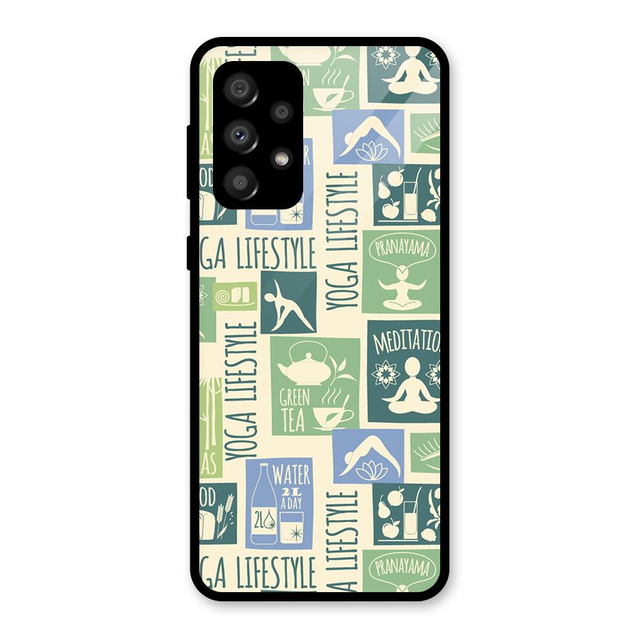Vintage Yoga Lifestyle Glass Back Case for Galaxy A32