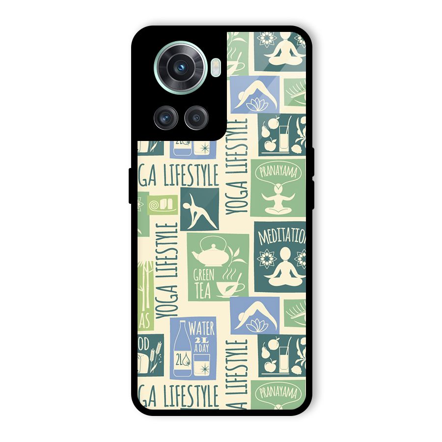 Vintage Yoga Lifestyle Glass Back Case for OnePlus 10R