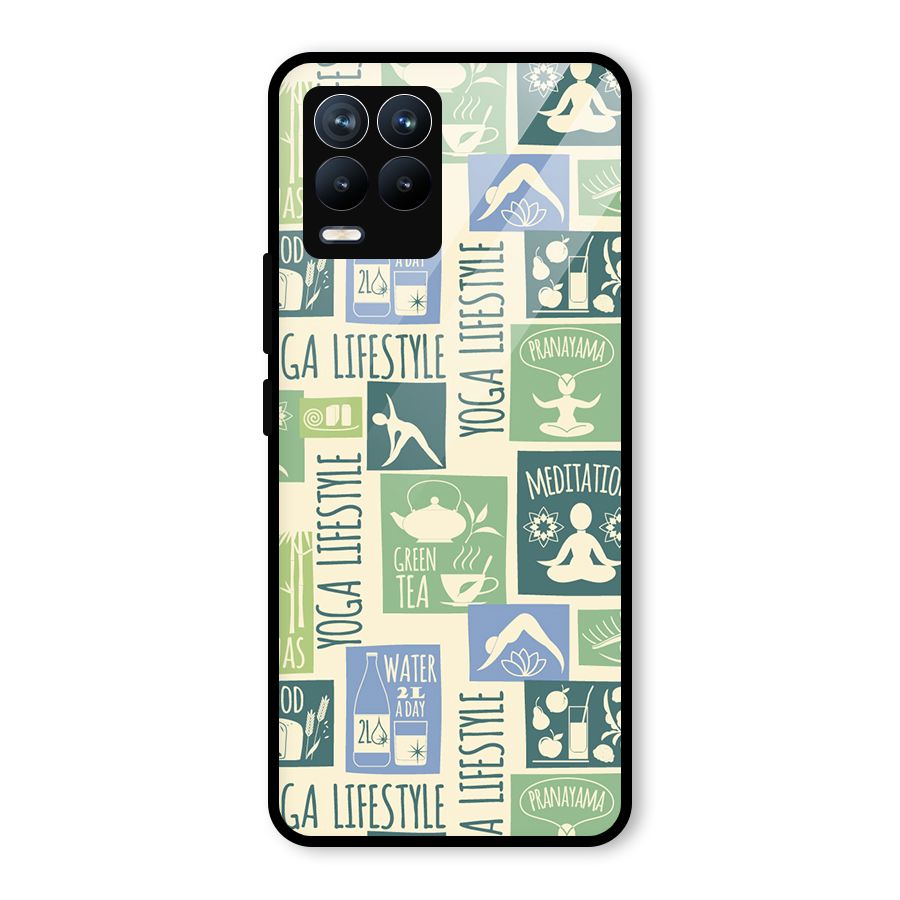 Vintage Yoga Lifestyle Glass Back Case for Realme 8 Pro