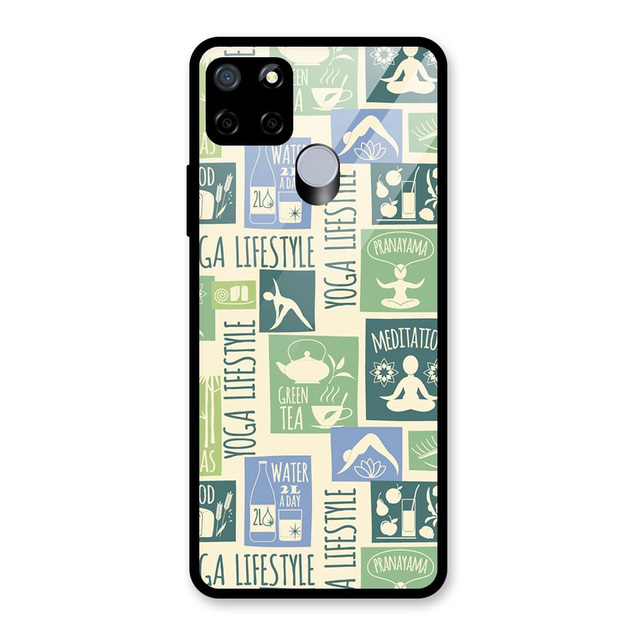 Vintage Yoga Lifestyle Glass Back Case for Realme C12
