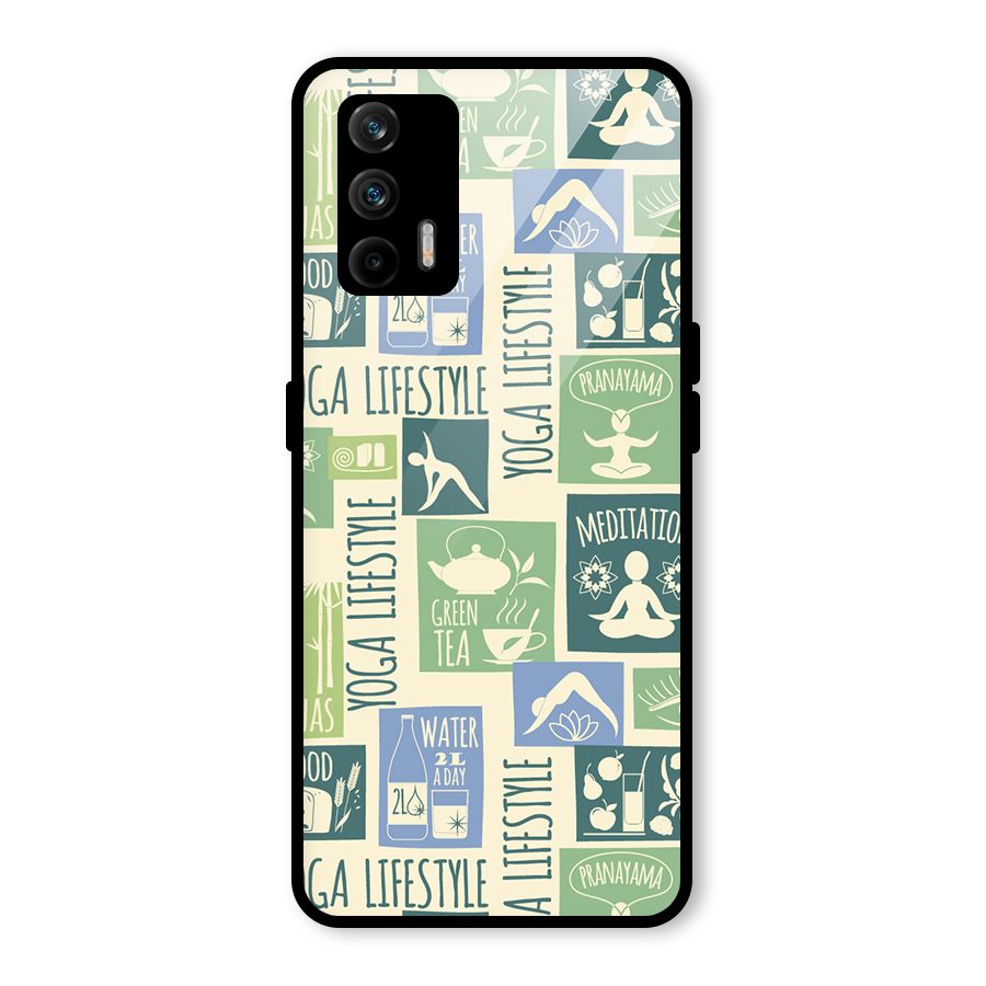 Vintage Yoga Lifestyle Glass Back Case for Realme GT 5G