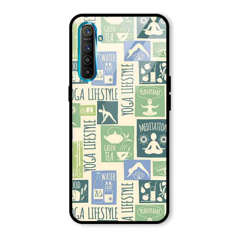 Vintage Yoga Lifestyle Glass Back Case for Realme X2