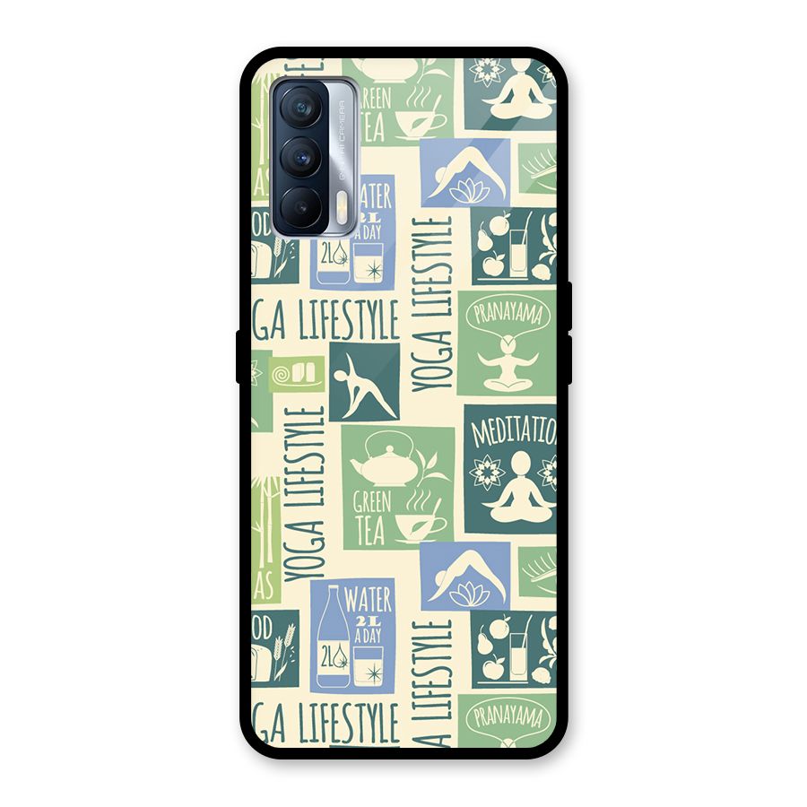 Vintage Yoga Lifestyle Glass Back Case for Realme X7