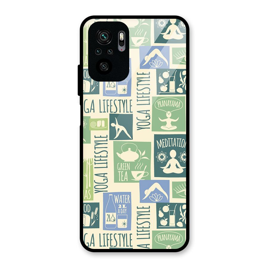 Vintage Yoga Lifestyle Glass Back Case for Redmi Note 10S
