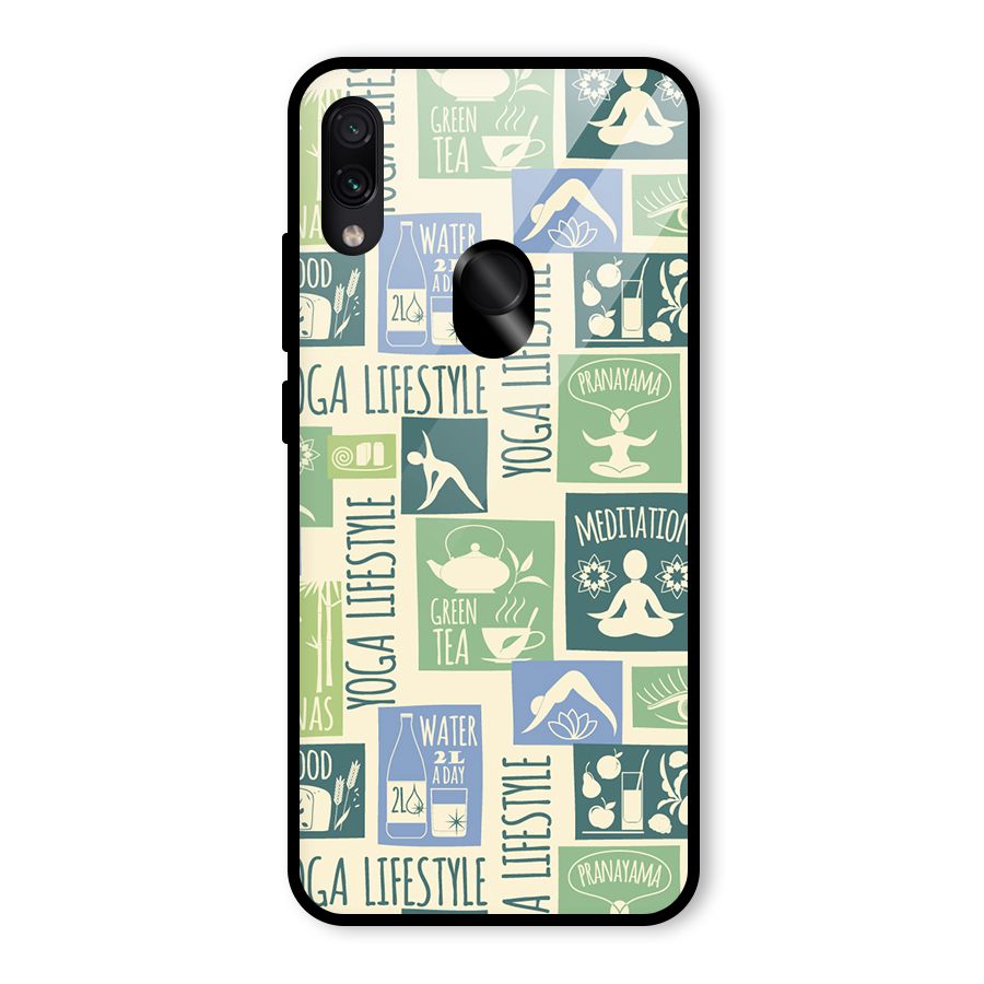 Vintage Yoga Lifestyle Glass Back Case for Redmi Note 7