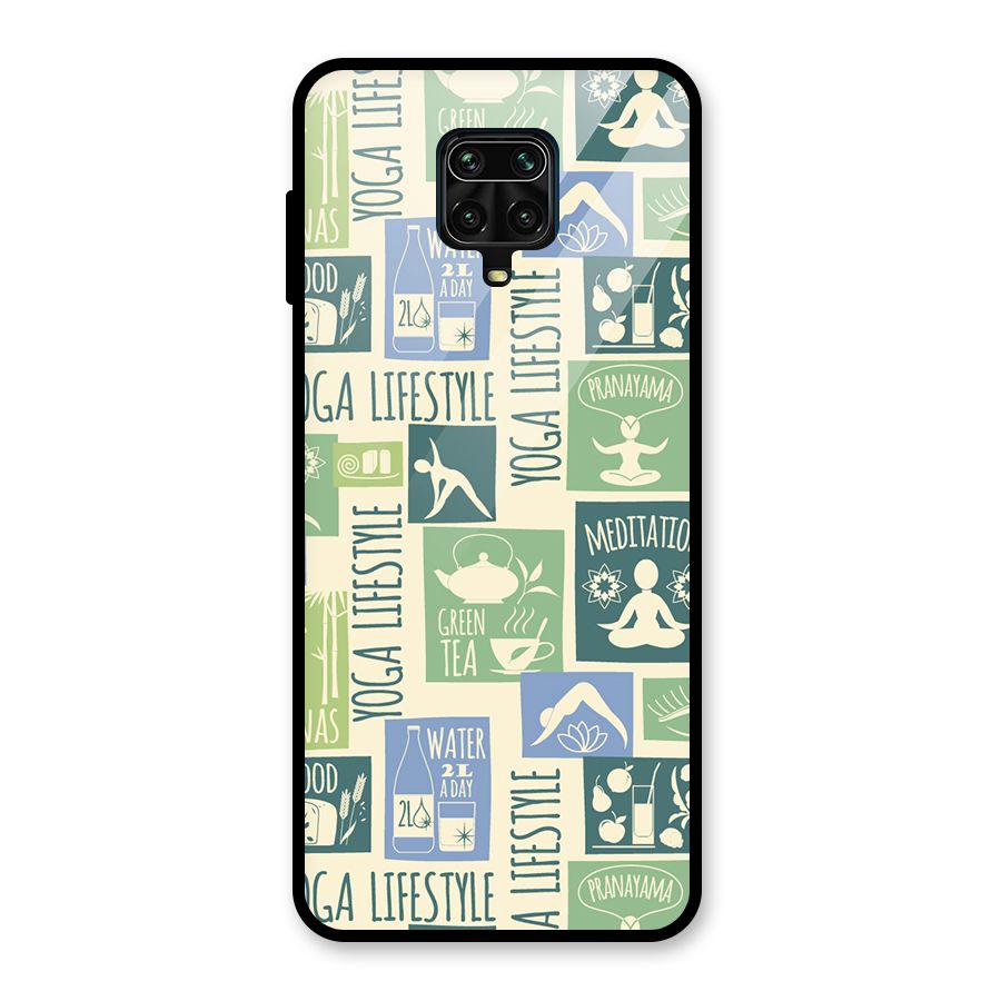 Vintage Yoga Lifestyle Glass Back Case for Redmi Note 9 Pro Max