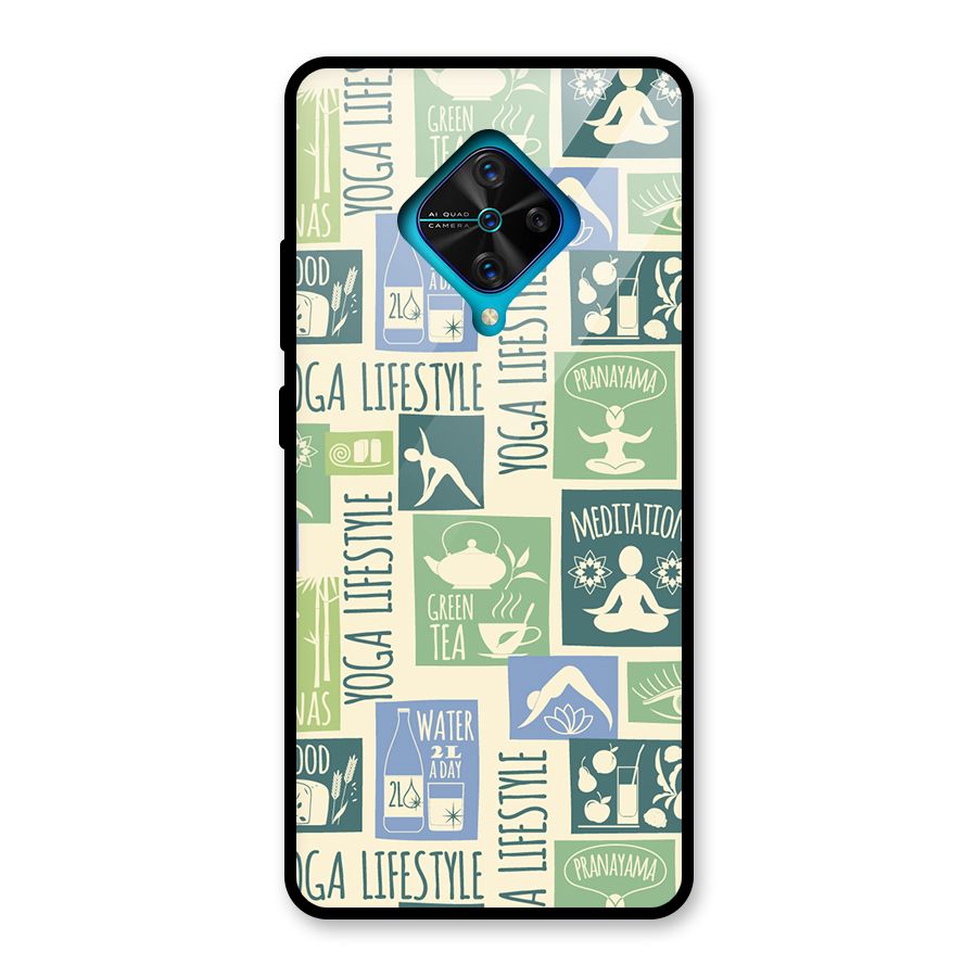 Vintage Yoga Lifestyle Glass Back Case for Vivo S1 Pro