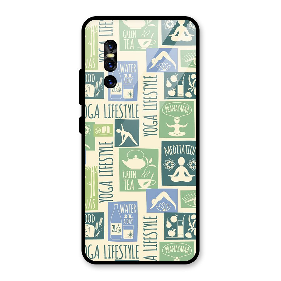 Vintage Yoga Lifestyle Glass Back Case for Vivo V15 Pro