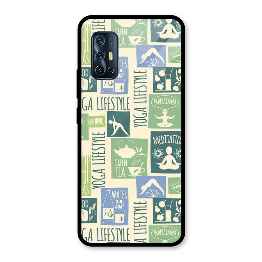 Vintage Yoga Lifestyle Glass Back Case for Vivo V17