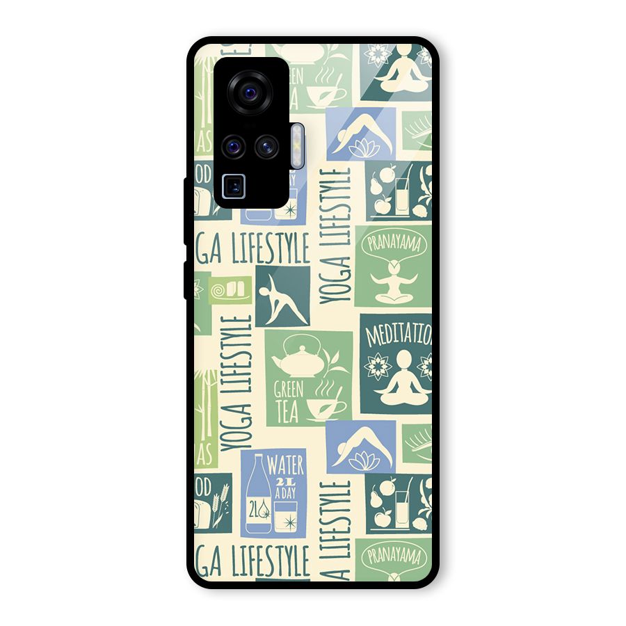 Vintage Yoga Lifestyle Glass Back Case for Vivo X50 Pro