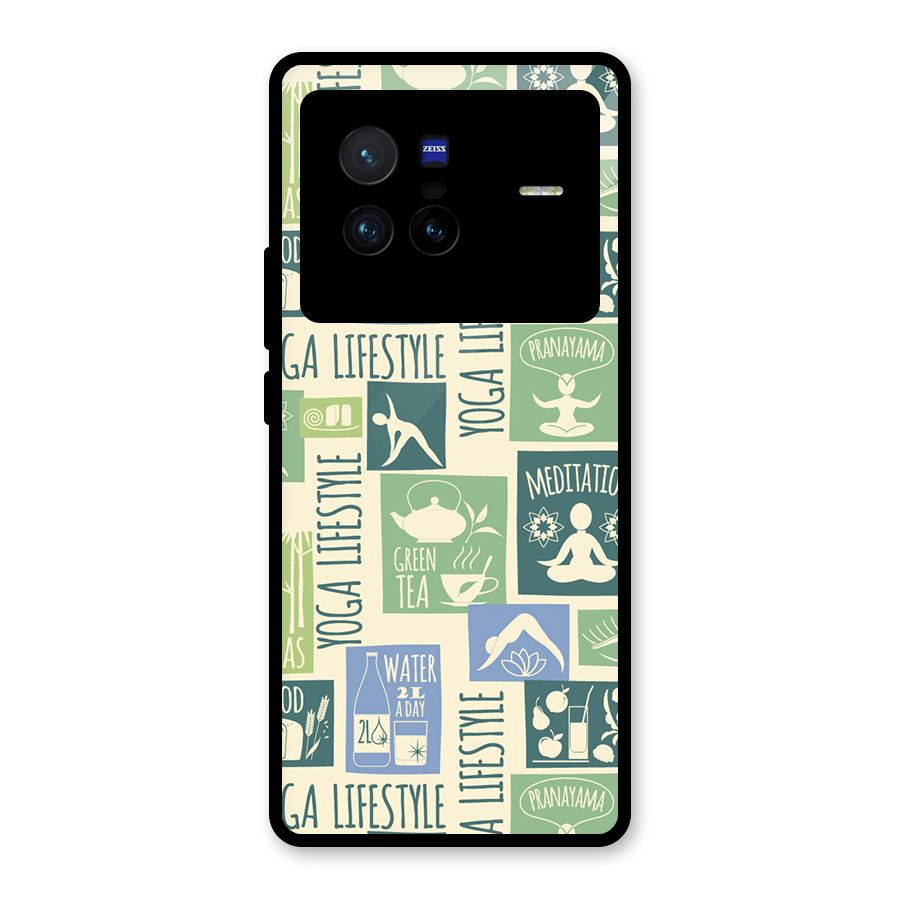 Vintage Yoga Lifestyle Glass Back Case for Vivo X80