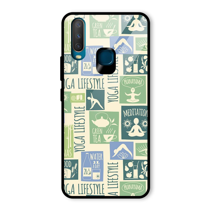 Vintage Yoga Lifestyle Glass Back Case for Vivo Y15