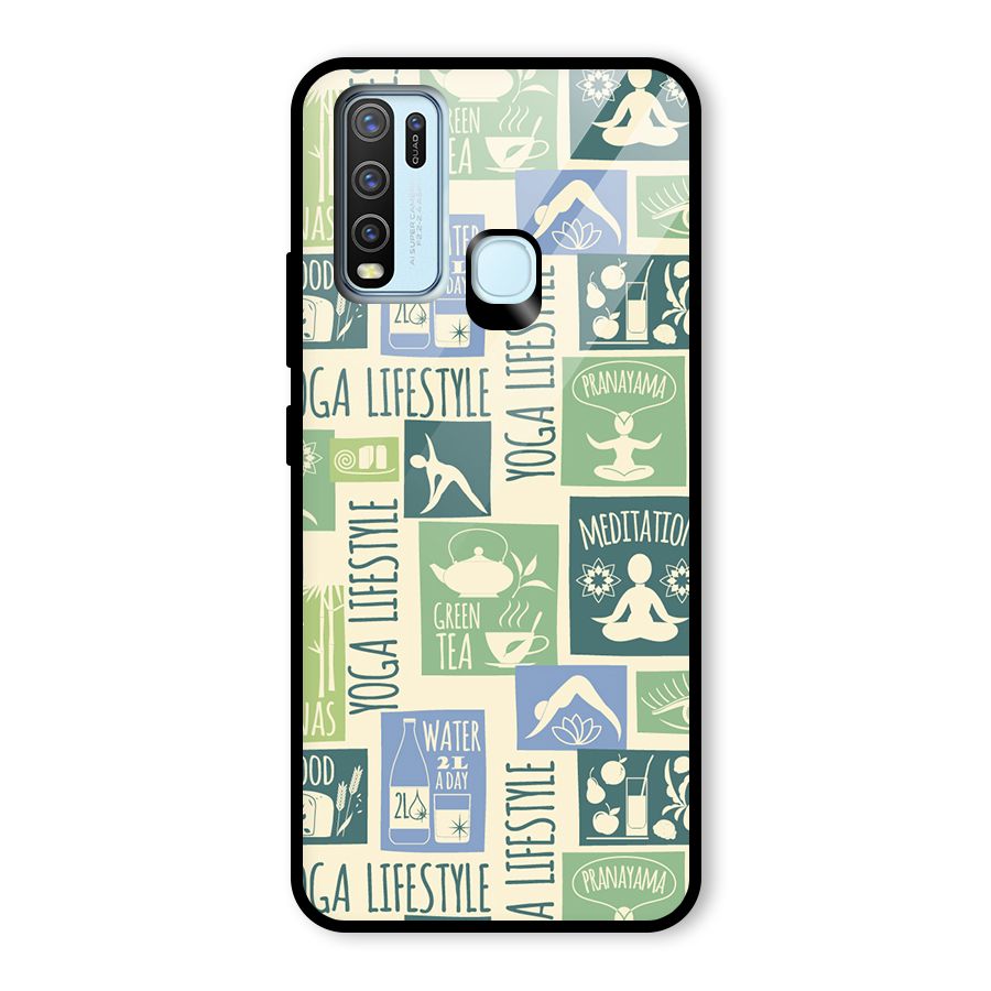 Vintage Yoga Lifestyle Glass Back Case for Vivo Y50
