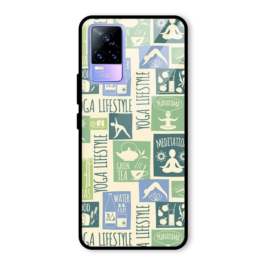 Vintage Yoga Lifestyle Glass Back Case for Vivo Y73