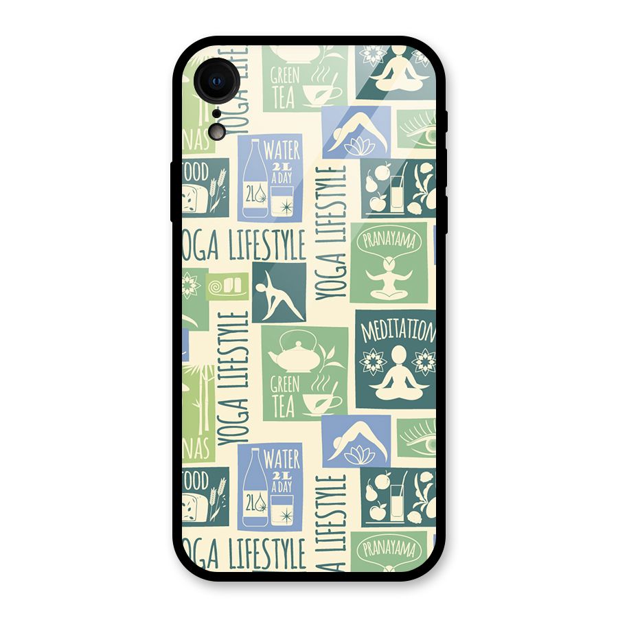 Vintage Yoga Lifestyle Glass Back Case for XR