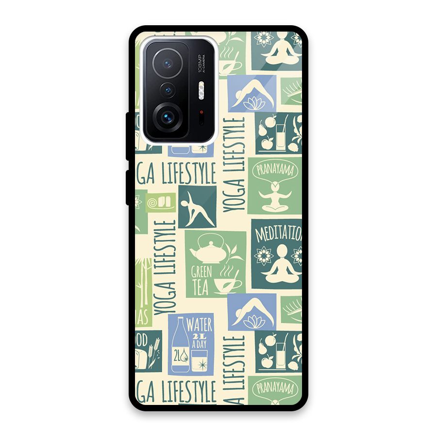 Vintage Yoga Lifestyle Glass Back Case for Xiaomi 11T Pro