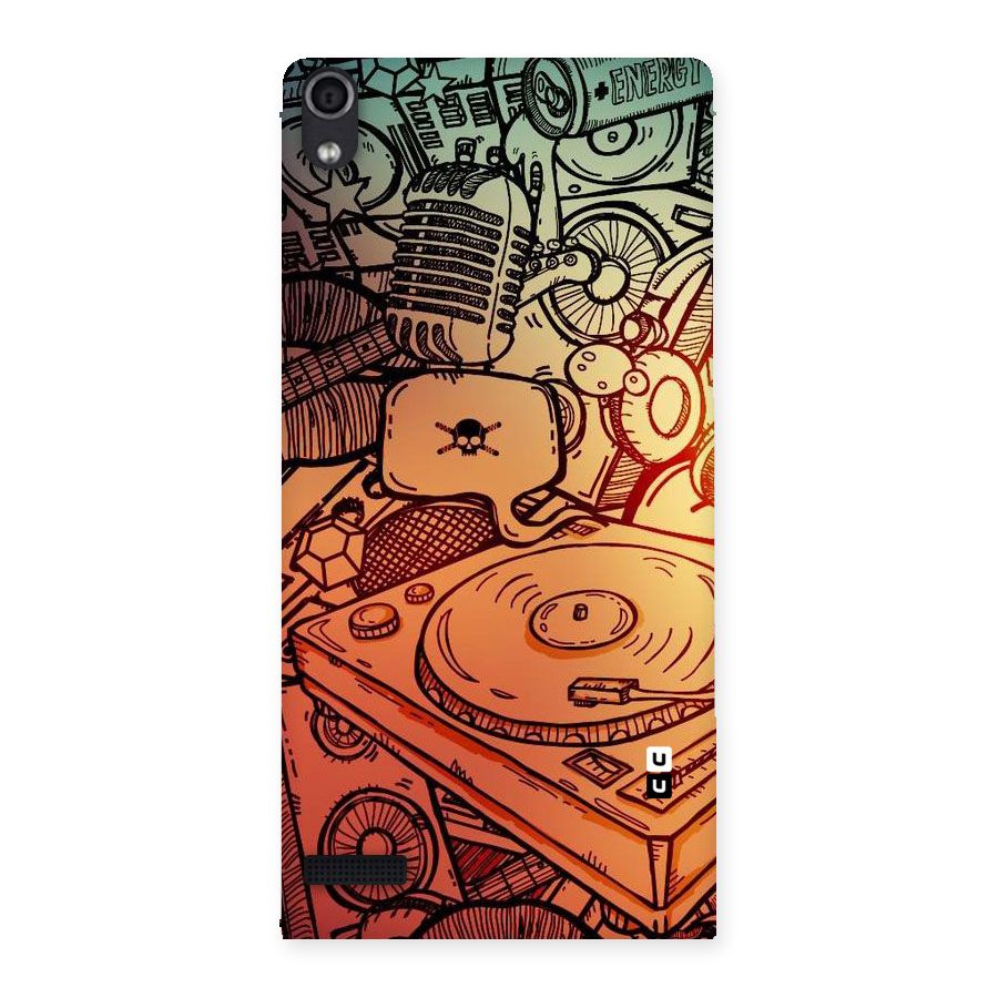 Vinyl Design Back Case for Ascend P6