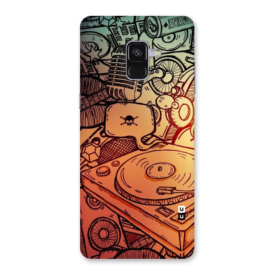 Vinyl Design Back Case for Galaxy A8 Plus