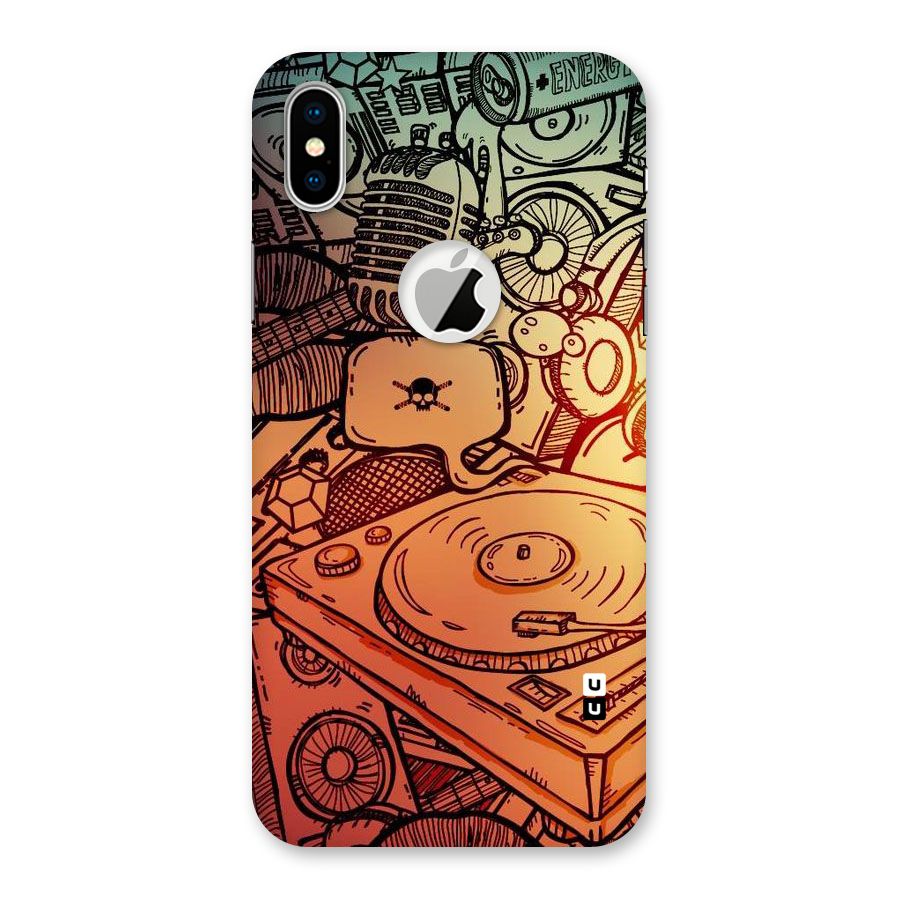 Vinyl Design Back Case for iPhone X Logo Cut