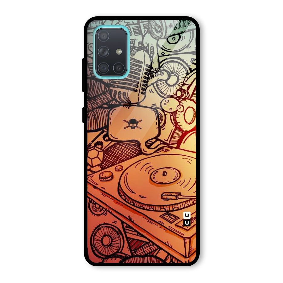 Vinyl Design Glass Back Case for Galaxy A71