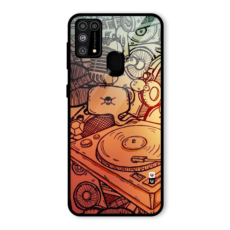 Vinyl Design Glass Back Case for Galaxy F41