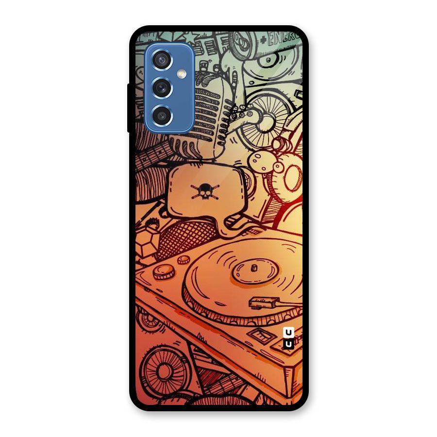 Vinyl Design Glass Back Case for Galaxy M52 5G
