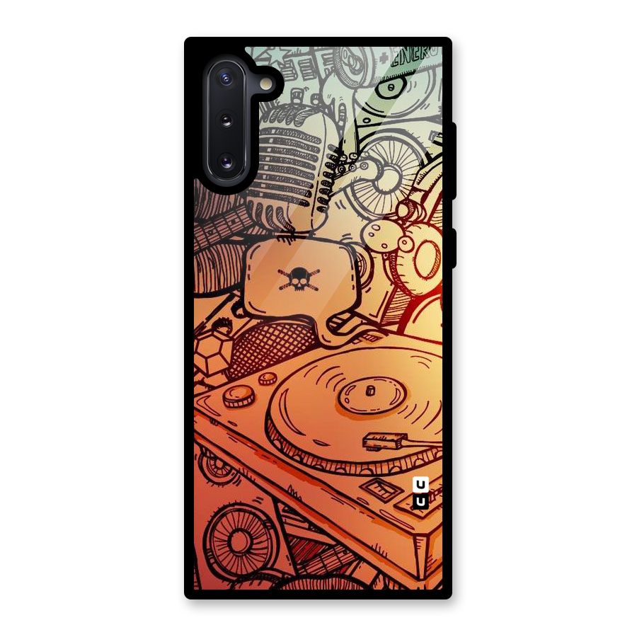 Vinyl Design Glass Back Case for Galaxy Note 10