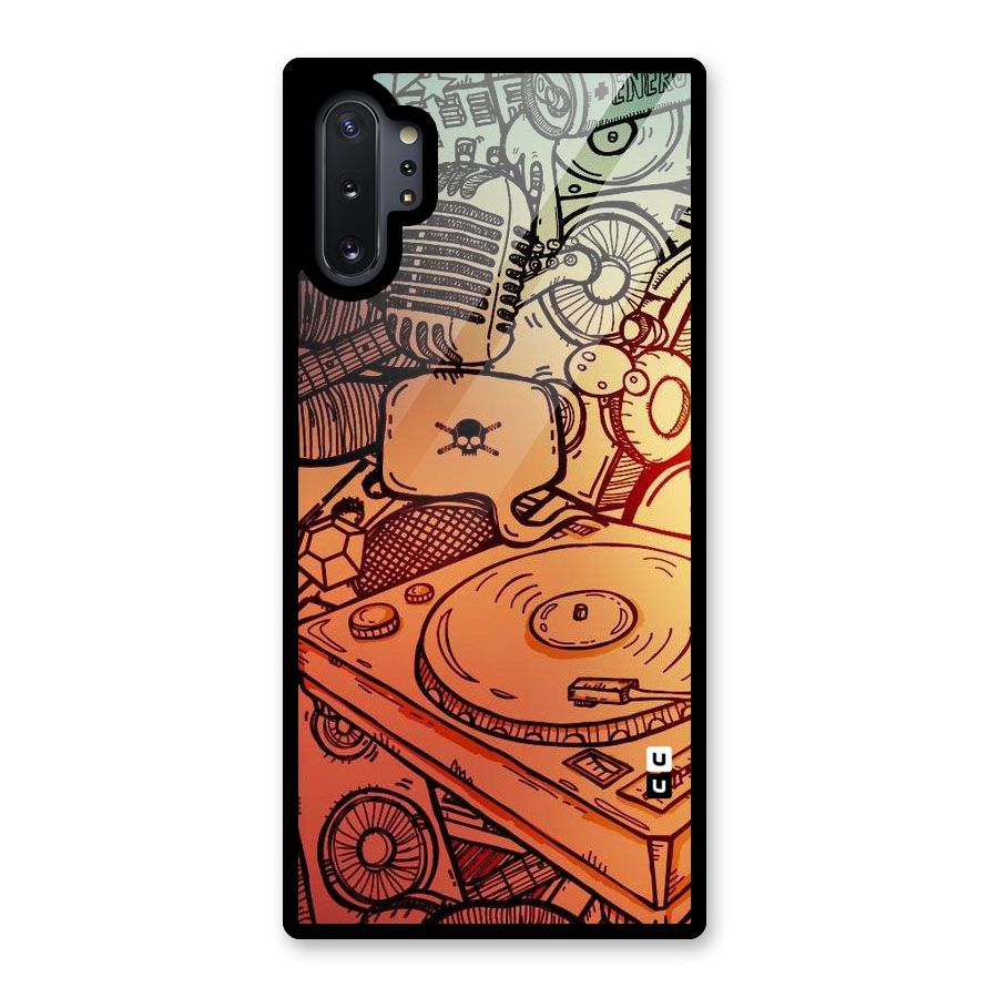 Vinyl Design Glass Back Case for Galaxy Note 10 Plus