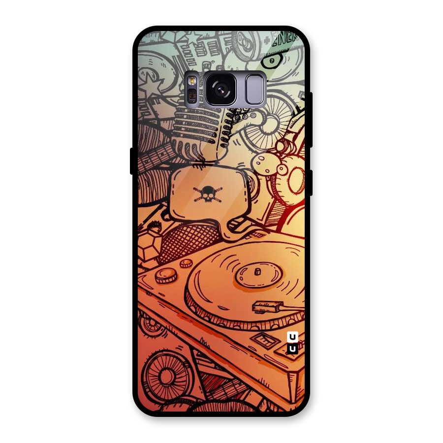 Vinyl Design Glass Back Case for Galaxy S8