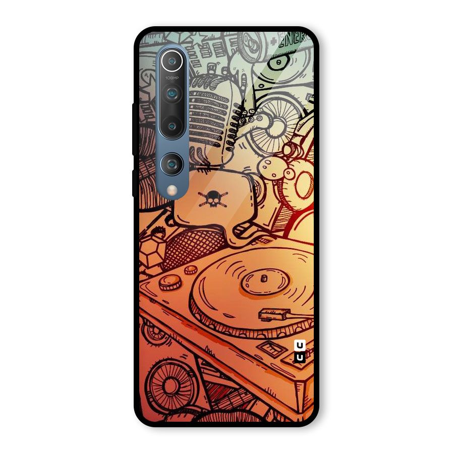 Vinyl Design Glass Back Case for Mi 10