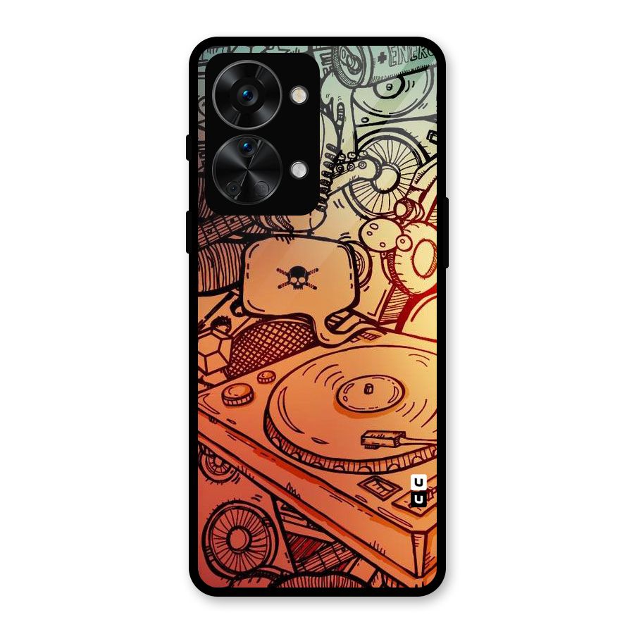 Vinyl Design Glass Back Case for OnePlus Nord 2T