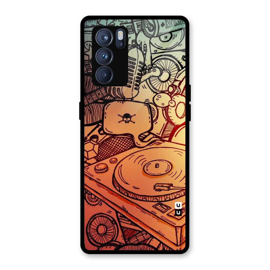 Vinyl Design Glass Back Case for Oppo Reno6 Pro 5G