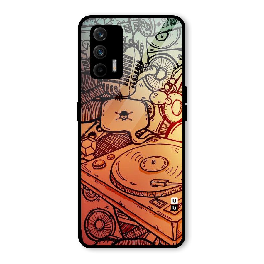 Vinyl Design Glass Back Case for Realme GT 5G