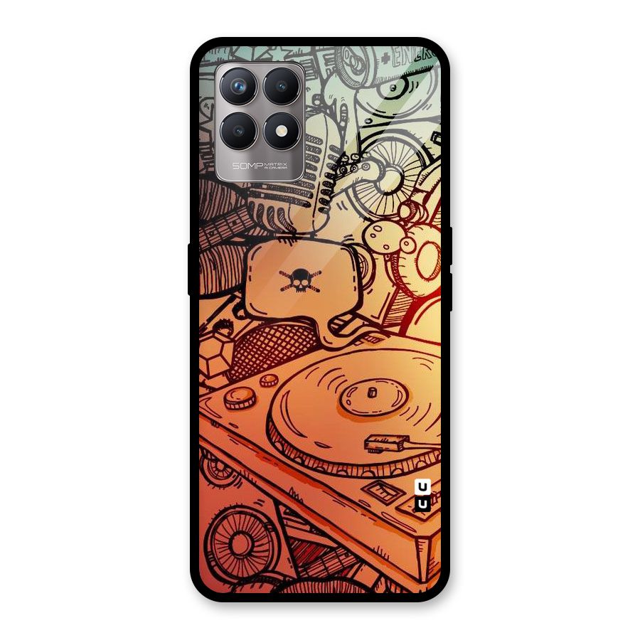 Vinyl Design Glass Back Case for Realme Narzo 50