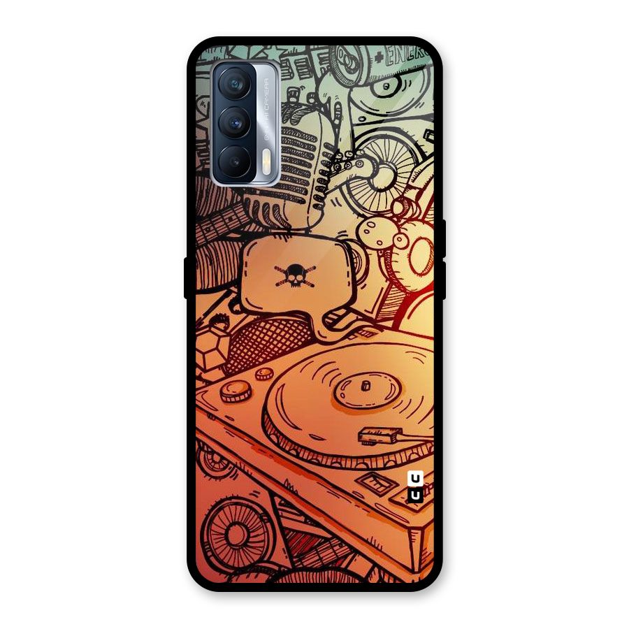 Vinyl Design Glass Back Case for Realme X7