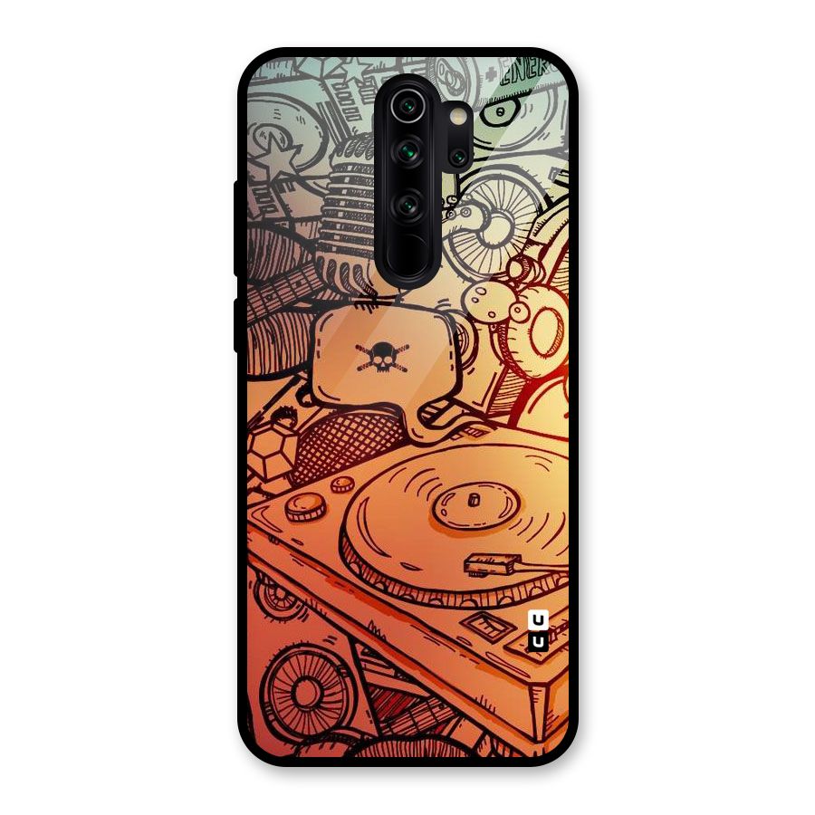 Vinyl Design Glass Back Case for Redmi Note 8 Pro