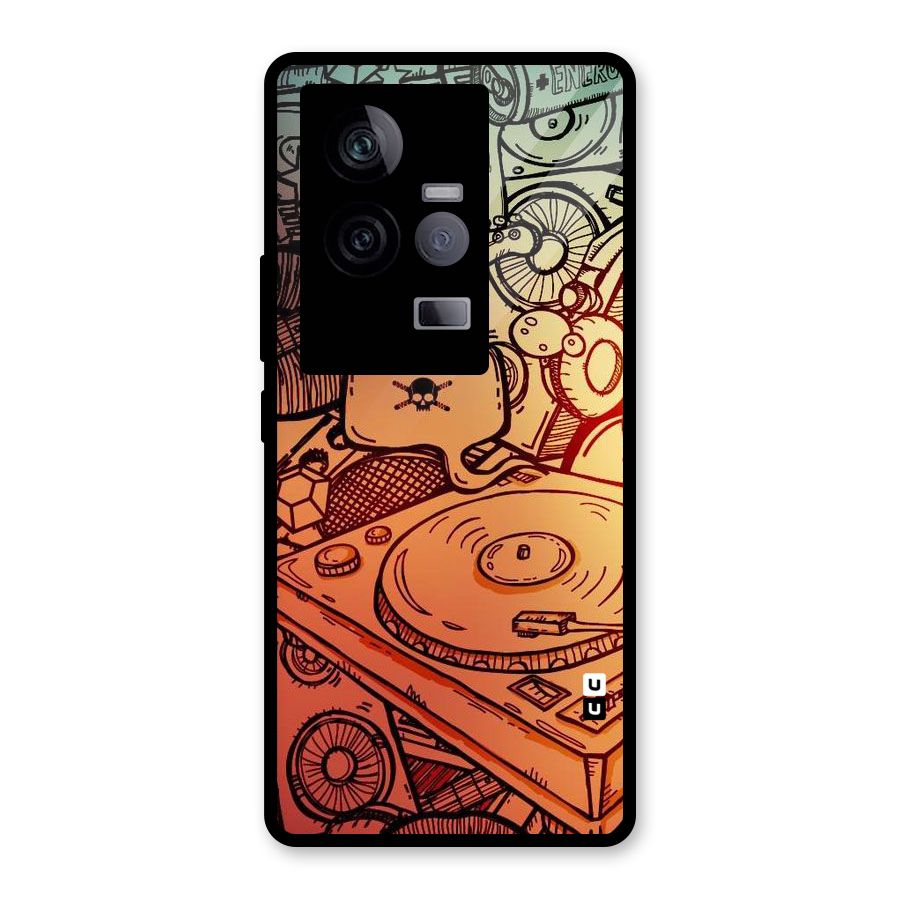 Vinyl Design Glass Back Case for Vivo iQOO 11 5G