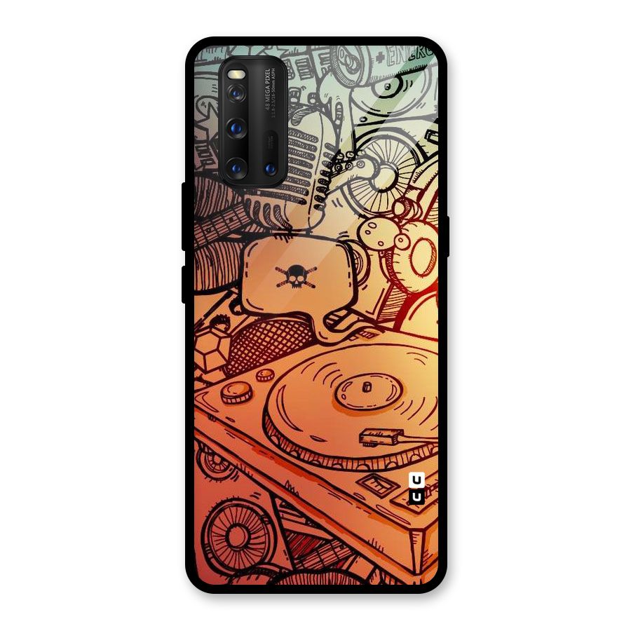 Vinyl Design Glass Back Case for Vivo iQOO 3