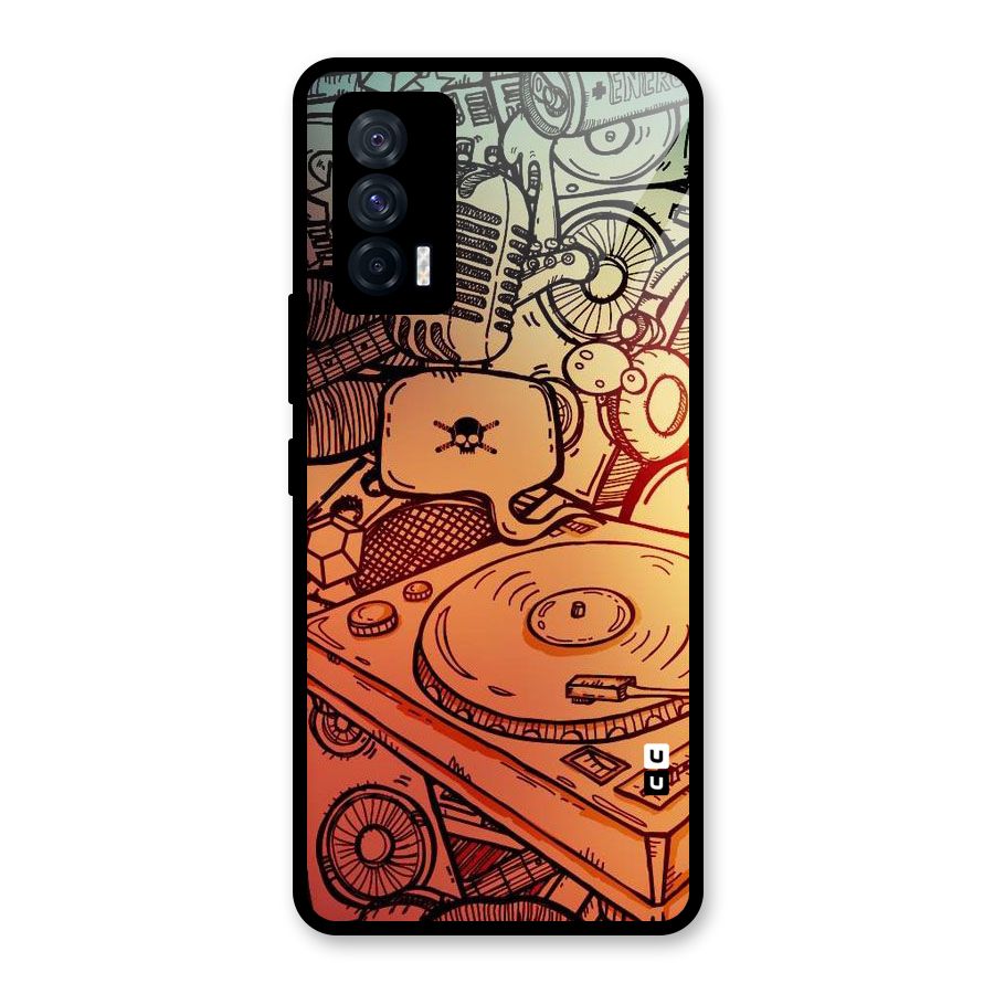 Vinyl Design Glass Back Case for Vivo iQOO 7 5G