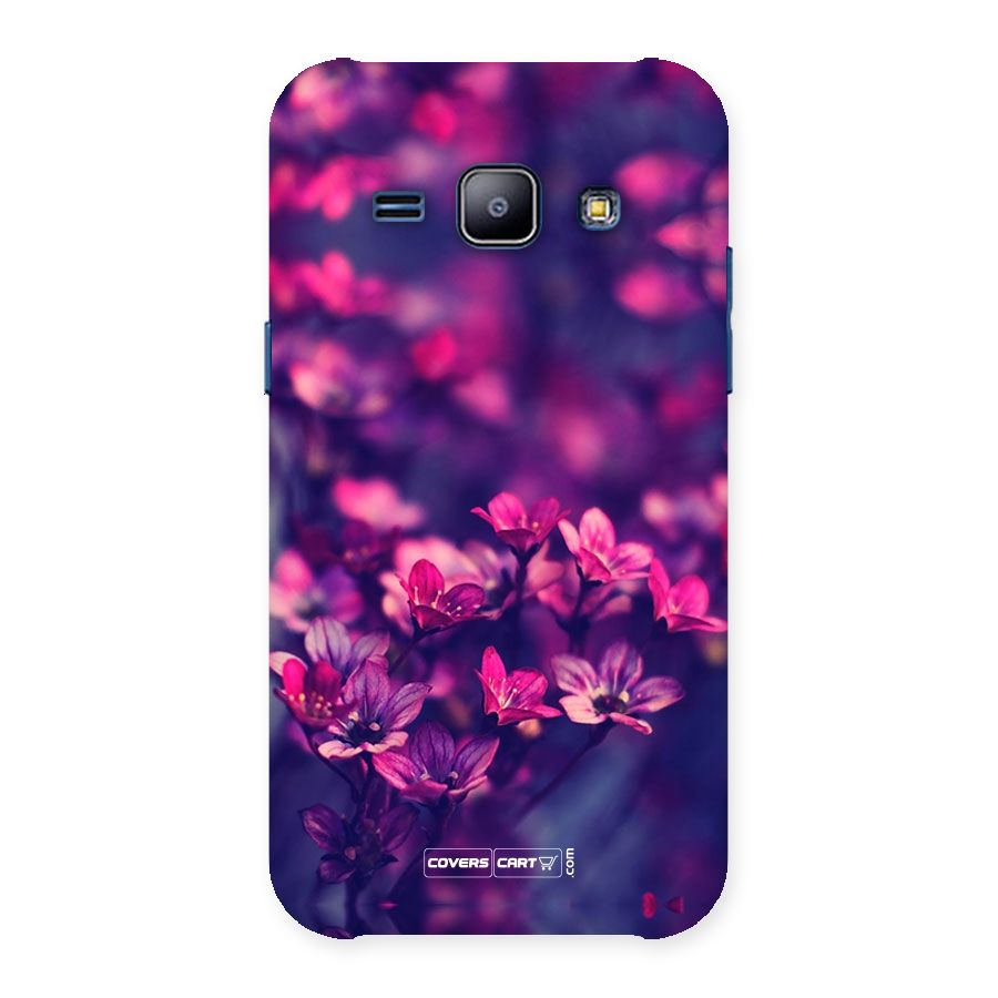Violet Floral Back Case for Galaxy J1