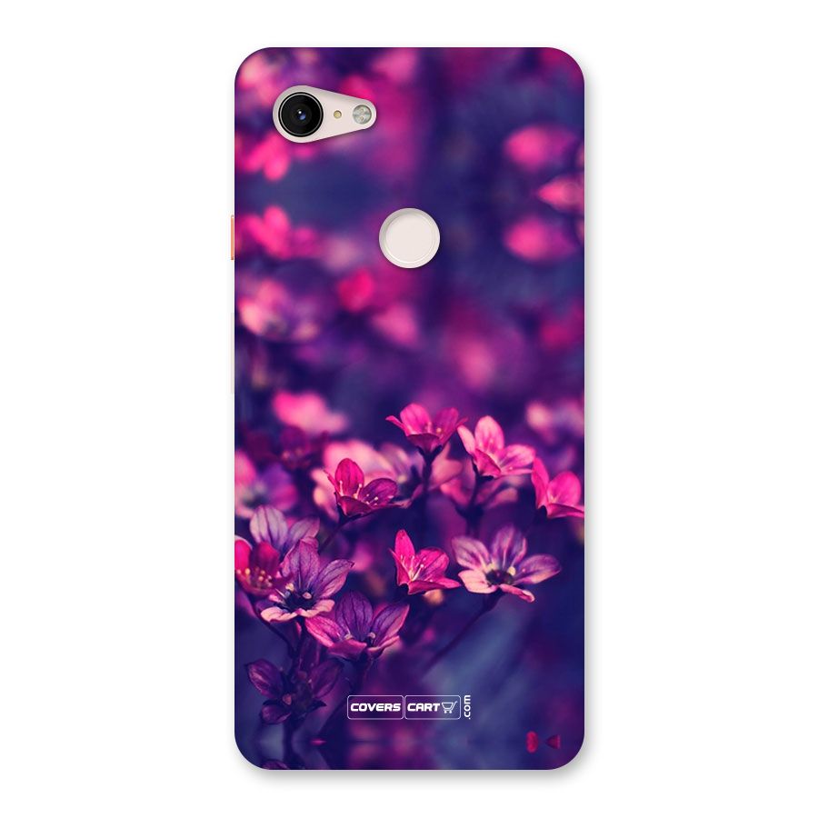 Violet Floral Back Case for Google Pixel 3 XL
