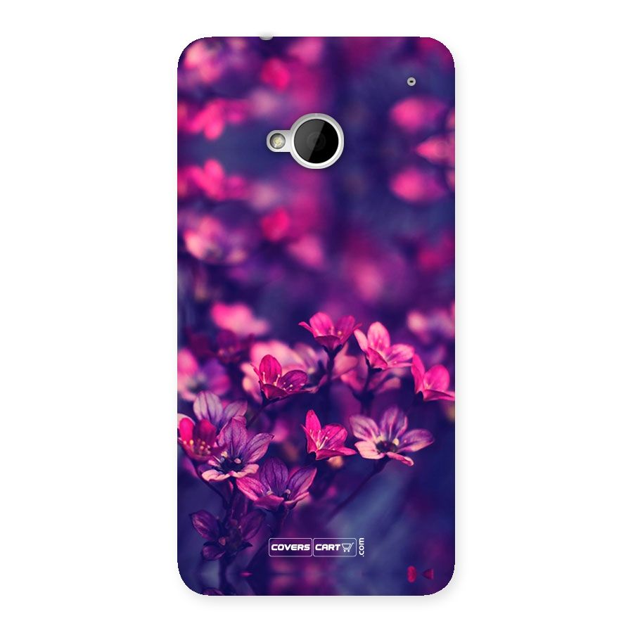 Violet Floral Back Case for HTC One M7
