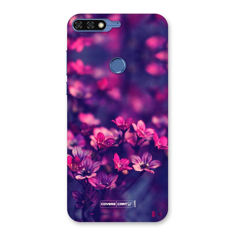 Violet Floral Back Case for Honor 7C