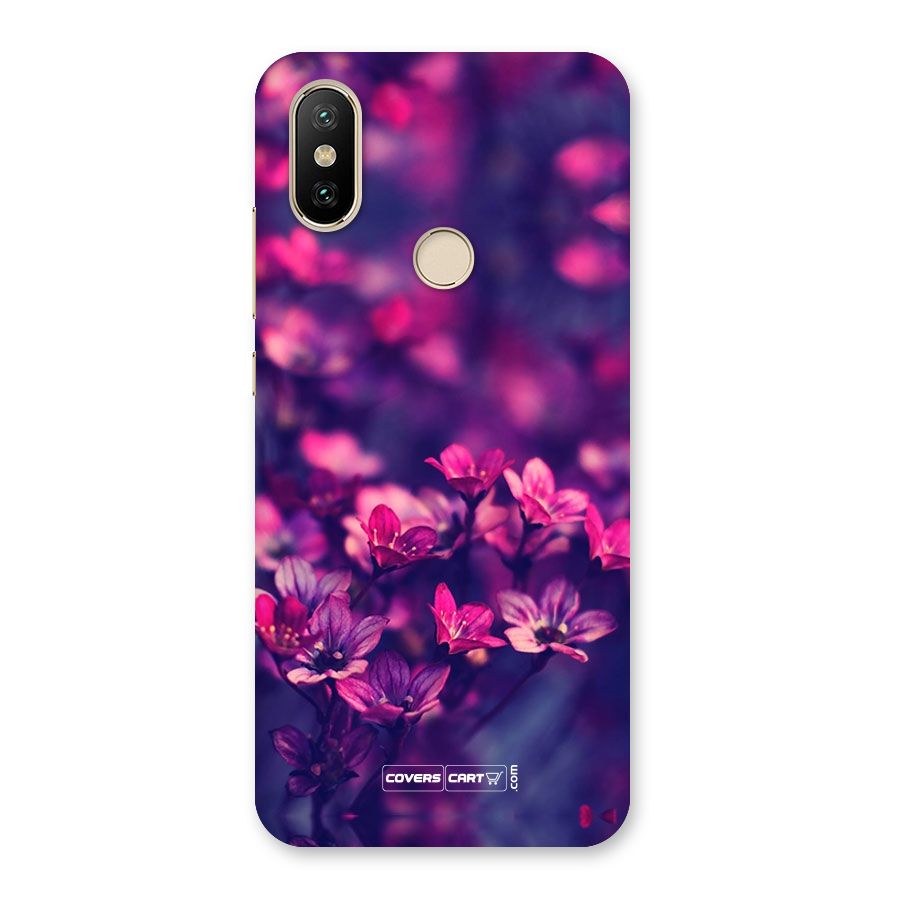Violet Floral Back Case for Mi A2